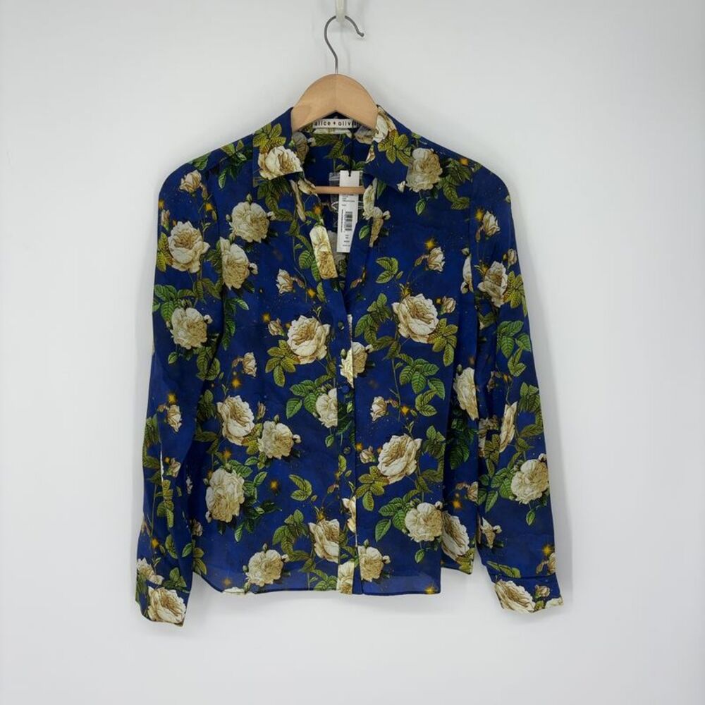 Alice + Olivia Button Down Silk Blouse
